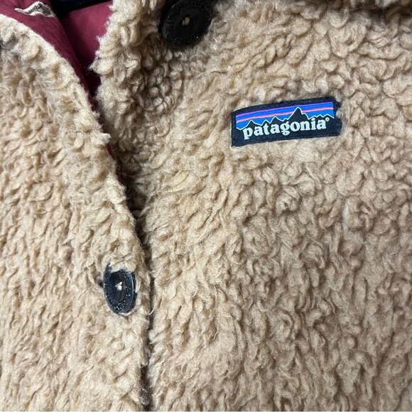 Patagonia Recycled High-Pile Fleece Long Teddy Coat Jacket Brown Tan Size Small - Picture 8 of 16